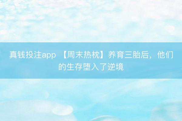 真钱投注app 【周末热枕】养育三胎后,他们的生存堕入了逆境