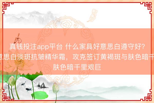 真钱投注app平台 什么家具好意思白遵守好?5大好意思白淡斑抗皱精华霜,攻克签订黄褐斑与肤色暗千里艰巨