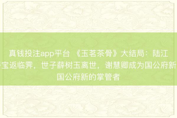 真钱投注app平台 《玉茗茶骨》大结局：陆江来随荣善宝返临霁，世子薛树玉离世，谢慧卿成为国公府新的掌管者