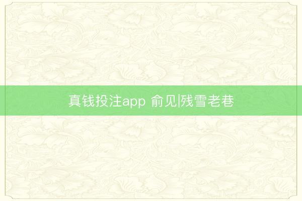 真钱投注app 俞见|残雪老巷