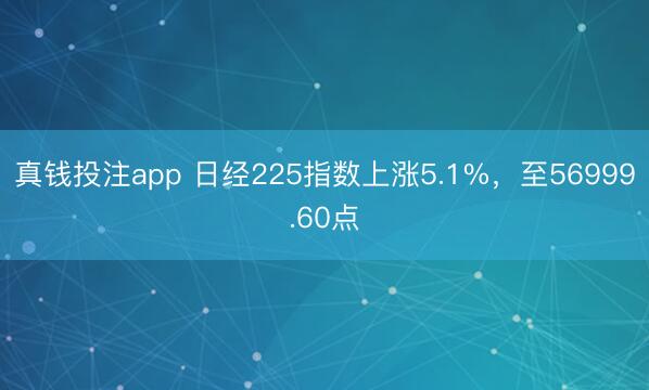 真钱投注app 日经225指数上涨5.1%，至56999.60点