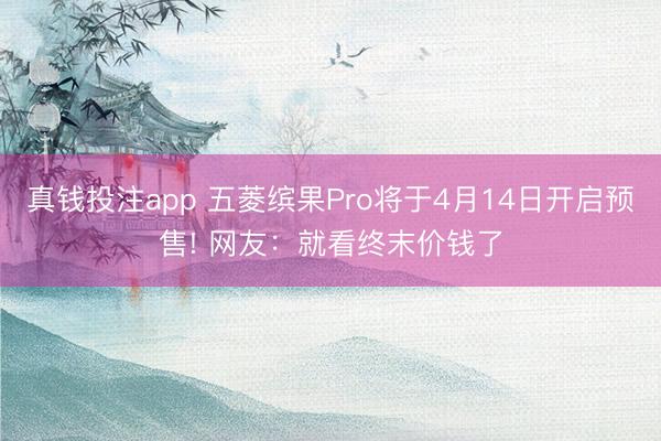 真钱投注app 五菱缤果Pro将于4月14日开启预售! 网友:就看终末价钱了