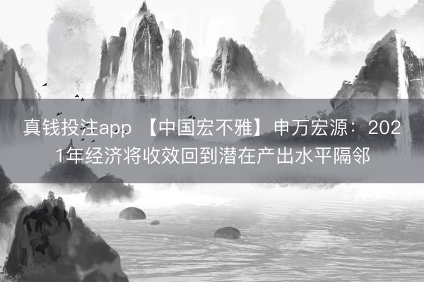 真钱投注app 【中国宏不雅】申万宏源:2021年经济将收效回到潜在产出水平隔邻