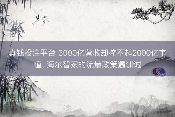 真钱投注平台 3000亿营收却撑不起2000亿市值, 海尔智家的流量政策遇训诫