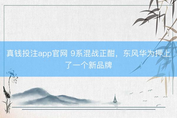 真钱投注app官网 9系混战正酣，东风华为押上了一个新品牌