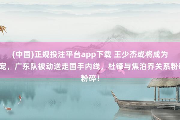 (中国)正规投注平台app下载 王少杰或将成为新宠，广东队被动送走国手内线，杜锋与焦泊乔关系粉碎！