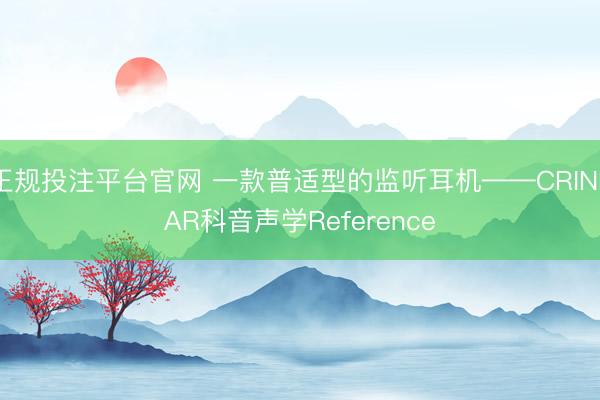 正规投注平台官网 一款普适型的监听耳机——CRINEAR科音声学Reference
