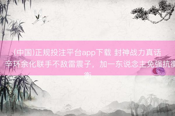 (中国)正规投注平台app下载 封神战力真话：辛环余化联手不敌雷震子，加一东说念主免强抗衡